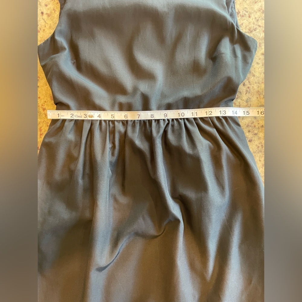 Women’s J.Crew, black silk and cotton blend dress size 4 - Picture 6 of 7